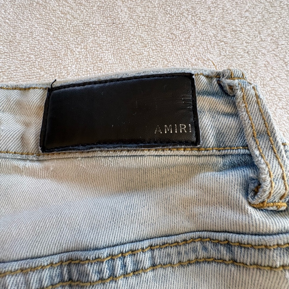 Amiri Grateful Dead Dancing Bears Light Wash Distressed Jeans Size 29 - Picture 11 of 16